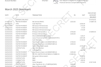 convert bank statement PDF to excel, CSV, google sheet