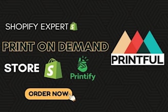 create print on demand shopify store with printful printify