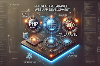 do php, react and laravel web app development