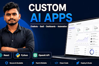 create ai website, ai saas, ai chatbot or ai app