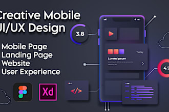 design unique website or mobile app UI and UX mock up in figma