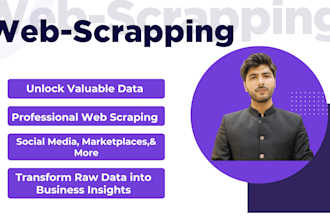 do python web scraping, data mining and data scraping