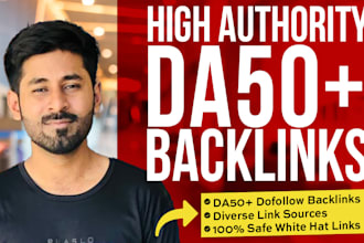 provides high authority da 50 plus SEO dofollow backlinks