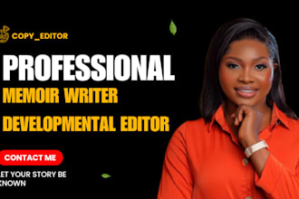 developmental editor your memoir, biography, autobiography