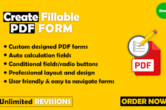 create fillable PDF, editable PDF form and design form