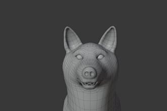 retopology 3d model and uv unwrap