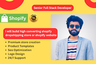 build high converting shopify dropshipping store or shopify website