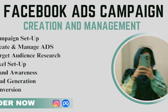 set up facebook ads, instagram ads, and meta ads campaigns