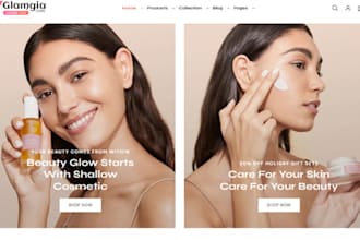 design organic skincare shopify beauty cosmetics store skincare website