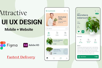 urgently do figma interface, mobile and website in UX design