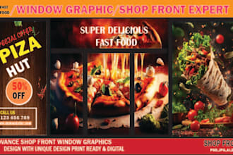 create eye catching storefront or shop front window graphic