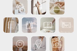 design icons for social media and website