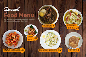 do graphic design for restaurants, hotels