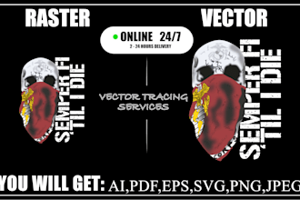 do professional manual vector tracing