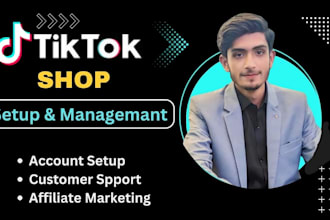 setup tiktok shop, expert tiktok shop manager and marketing