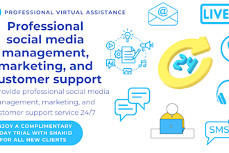 handle social media management, marketing, live email, chat, customer support