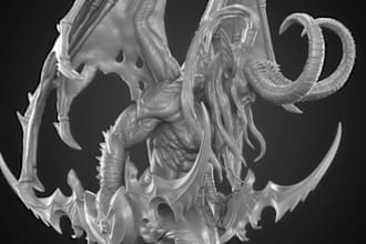 3d miniatures sculpting custom 3d model 3d action figures stl file 3d printing