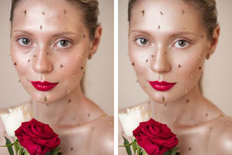 professionally retouch your beauty, portrait, or pet photos