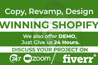 clone, copy, revamp, design or redesign your shopify store