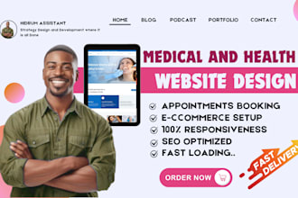 medical website, healthcare website, dental website, home care, clinic website