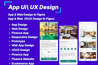 do attractive and clean app and web UI UX design in figma