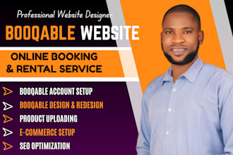 setup booqable website design booqable redesign, rental and booking website, SEO