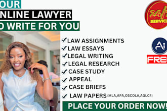 competently write legal research, law tasks in oscola, apa, aglc4, mla