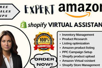 do amazon store manager, amazon virtual assitant, shopify store manager, shopify