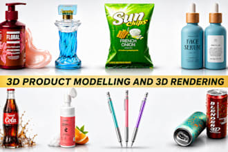 do 3d product rendering,3d design,mock up for azamon