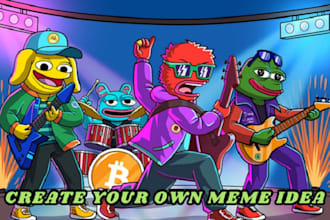 draw meme crypto art,telegram stickers,meme art,solana meme,crypto mascot meme