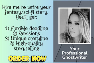 ghostwrite an outstanding scifi or fantasy story for you