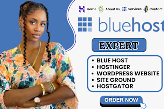 design wordpress website on hostinger, bluehost, godaddy, siteground, ionos