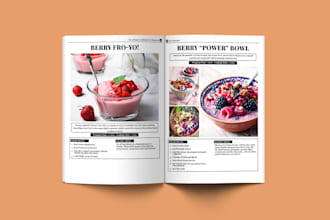 design stunning cookbook, recipe book, ebook, or book layout design