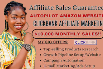 create autopilot amazon affiliate website and clickbank affiliate marketing