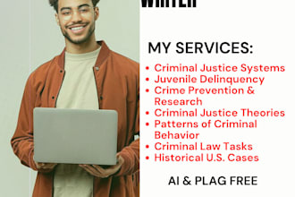 assist in law, criminal justice, criminology, and history