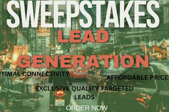 generate hot exclusive sweepstakes leads for USA