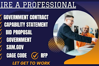 design capability statement for government contract, bid proposal, rfp, rfq