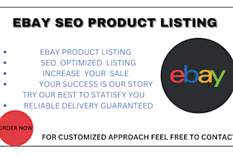 do ebay listing, ebay product listing, seo ebay listing, ebay lister