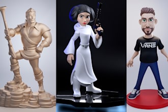 sculpt detailed 3d characters and miniatures for stl printing