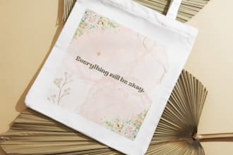 design a simple , creative tote bag