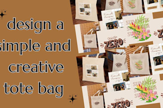 design a simple , creative tote bag