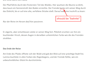 proofread your german text, app, game or website
