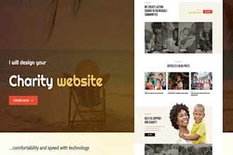 design a nonprofit website for ngo, donation, charity, fundraising, crowdfunding