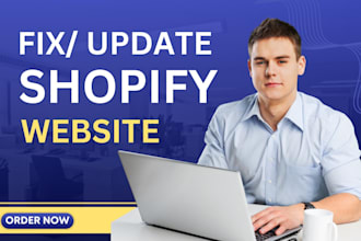 fix, edit, revamp or redesign shopify website