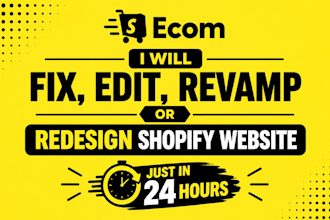 fix, edit, update, and customize shopify website