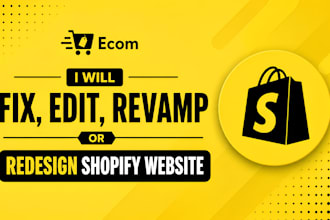 fix, edit, update, and customize shopify website