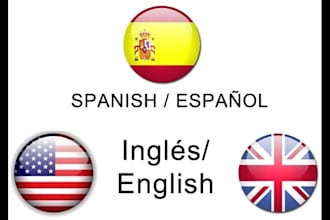 translate anything you desire from english or spanish with client satisfaction