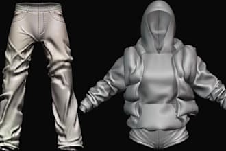 make 3d secondlife model,3d clothing realistic fashion,3d design rigging vrchat
