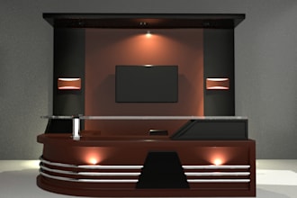 create 3d interior design, lighting  and texturing in maya