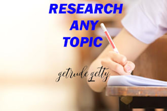 help with any research task